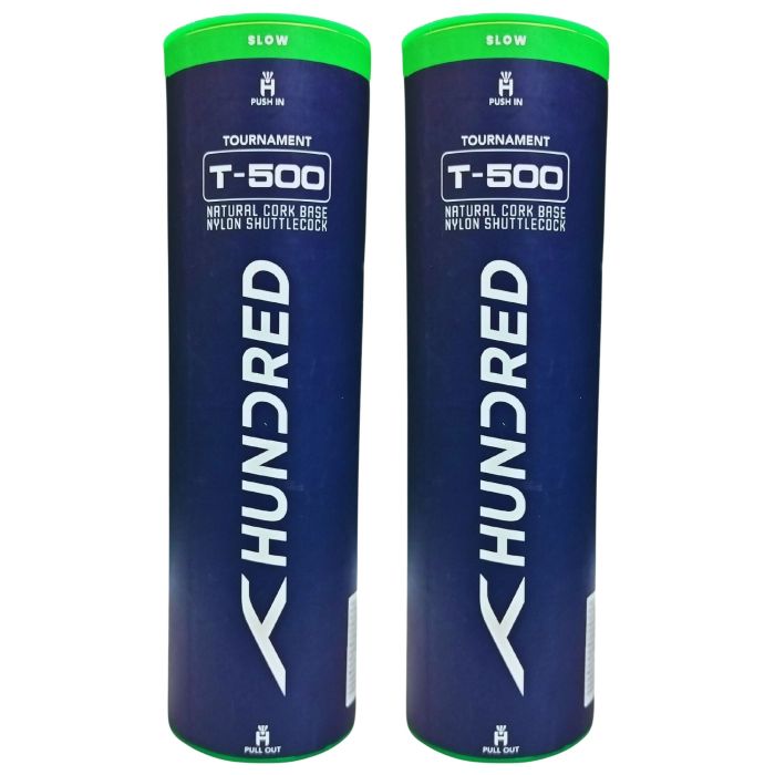 Hundred T-500 Badminton Shuttlecock Set Of 2 Boxes