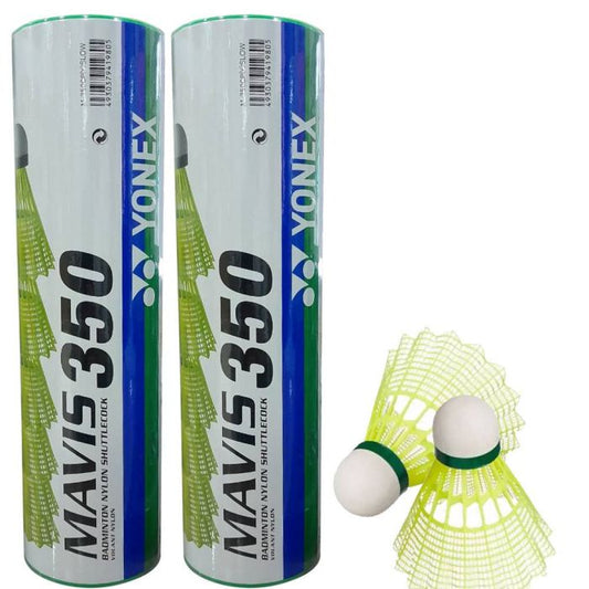YONEX Mavis 350 | 2 Boxes -12 Nylon Shuttlecock|Green cap
