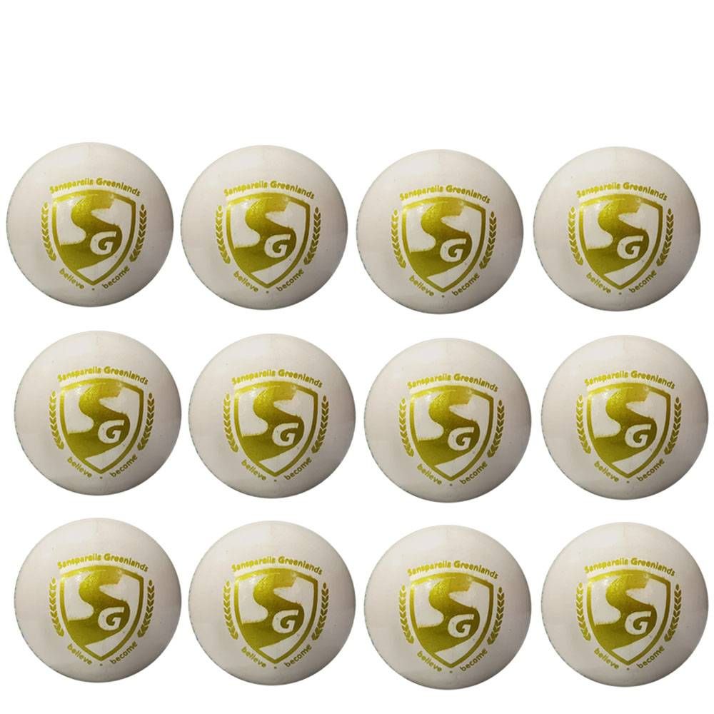 SG Club White Cricket Ball 12 Ball set
