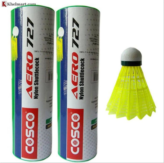 Cosco AERO 727 Nylon Badminton Shuttlecock 2 Boxes