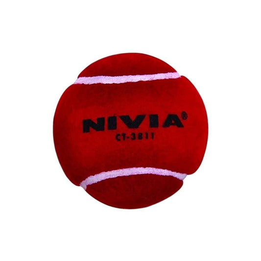 Nivia Cricket Tennis Ball Heavy Weight Red Per Box 6 Balls