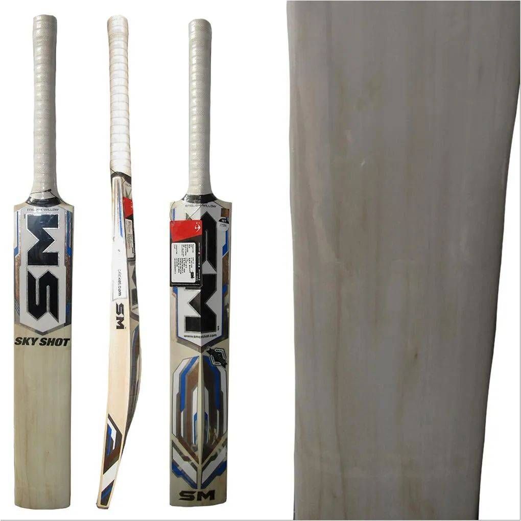 Sm Sky Shot English Willow Cricket Bat Standard Size