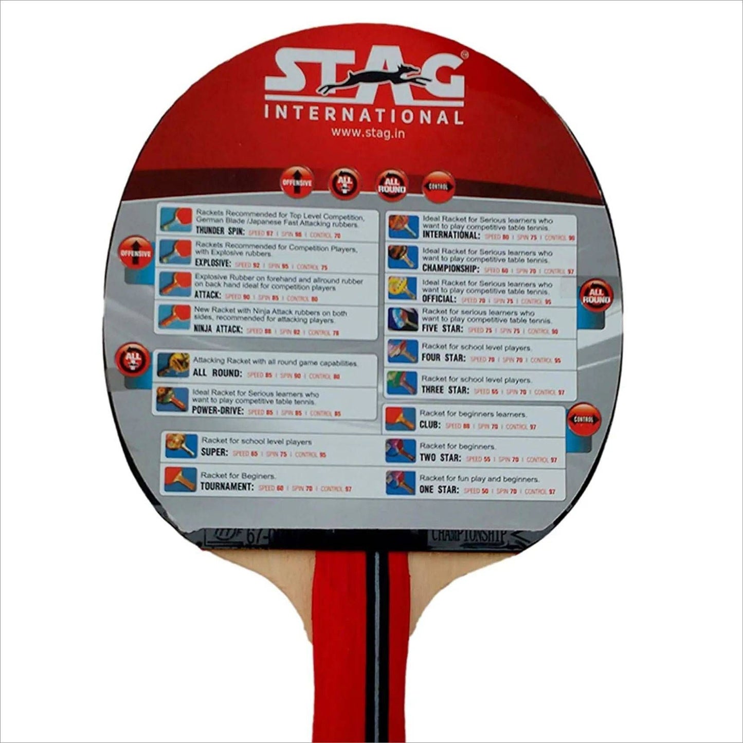 Stag Championship Table Tennis Racquet
