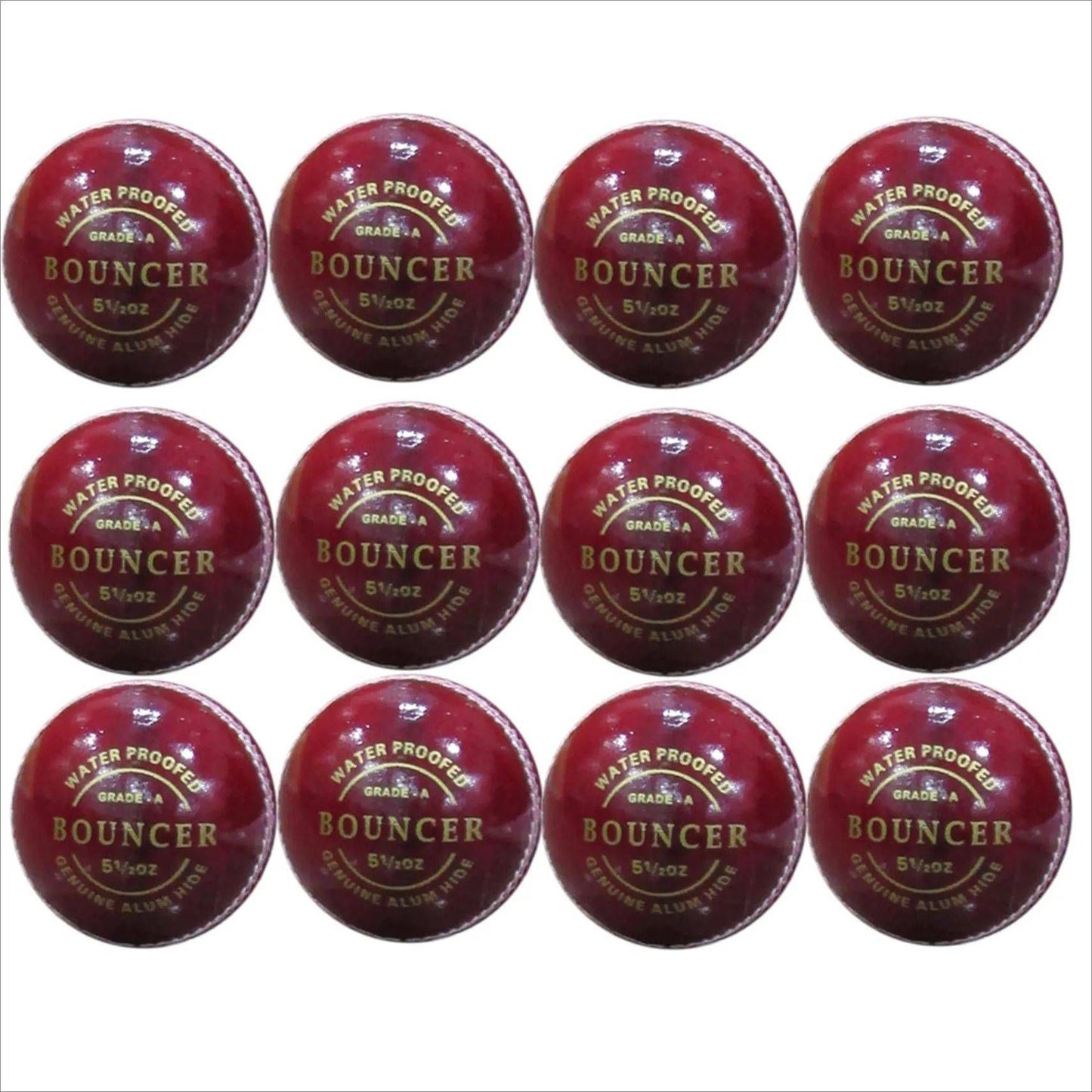 Thrax Bouncer Red Cricket Ball 12 Balls Set