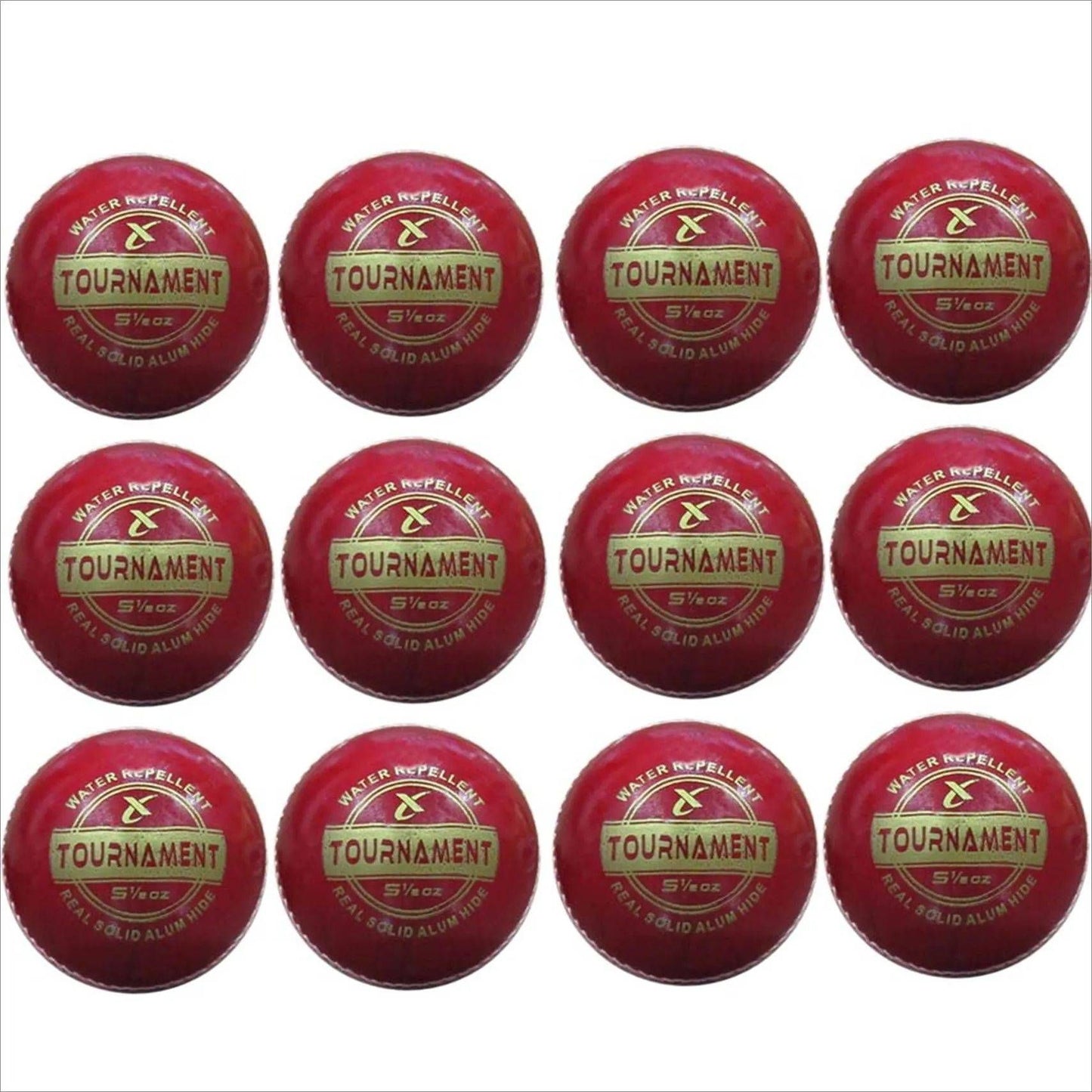 Thrax Turnament Red Cricket Ball 12 Balls Set