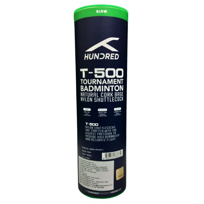 Hundred T-500 Badminton Shuttlecock Set Of 2 Boxes