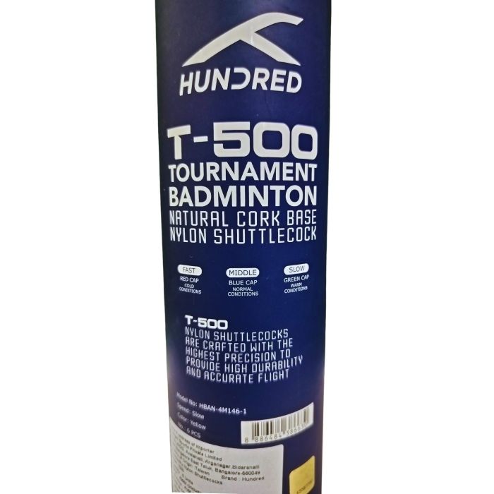 Hundred T-500 Badminton Shuttlecock Set Of 2 Boxes